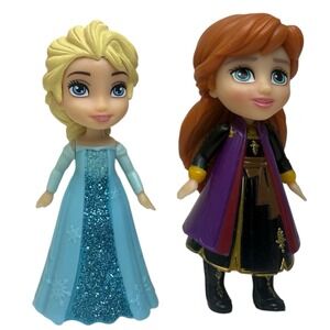 3" Disney Princess Frozen Anna and Elsa Mini Toddler Dolls